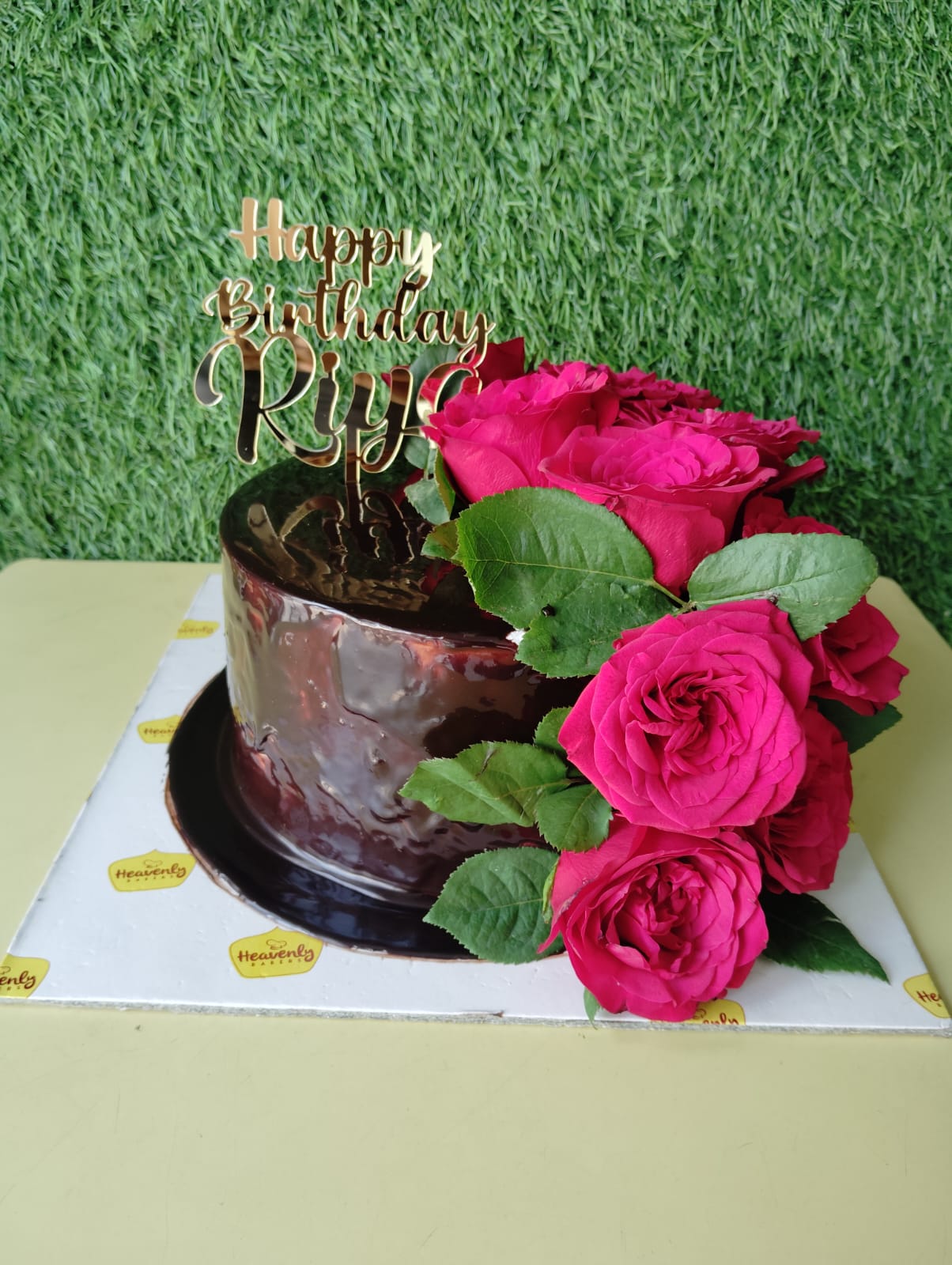 Elegant Floral Rich Chocolate Cake
