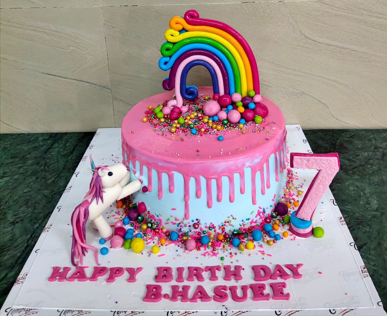 Rainbow Unicorn Cake